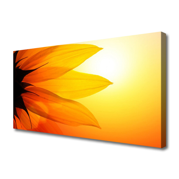 Canvas print Flower floral yellow black orange