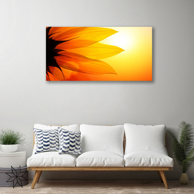 Canvas print Flower floral yellow black orange