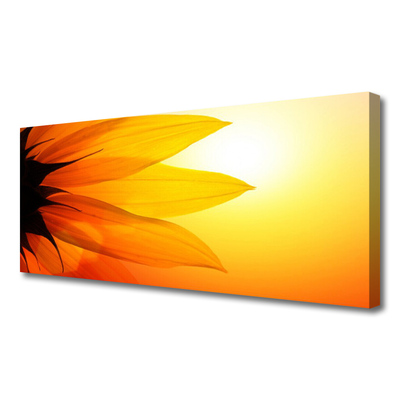 Canvas print Flower floral yellow black orange