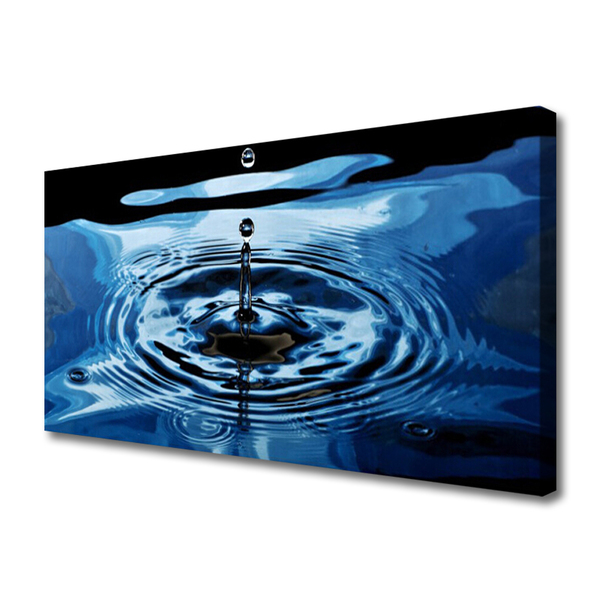 Canvas print Water art blue black