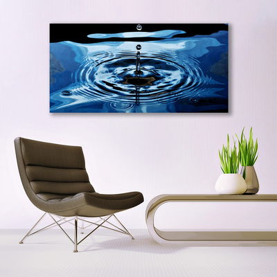 Canvas print Water art blue black