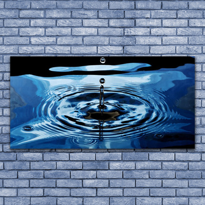 Canvas print Water art blue black