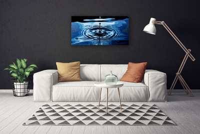 Canvas print Water art blue black