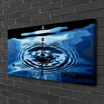 Canvas print Water art blue black