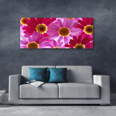 Canvas print Flowers floral pink yellow