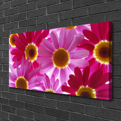 Canvas print Flowers floral pink yellow