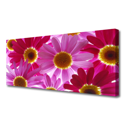 Canvas print Flowers floral pink yellow