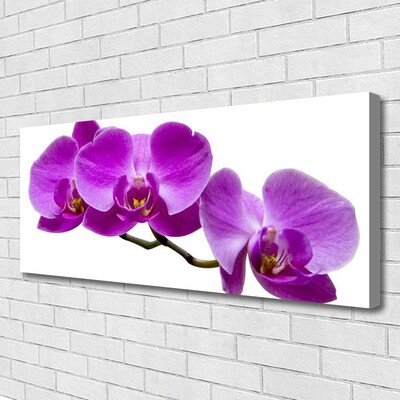 Canvas print Flowers floral purple brown