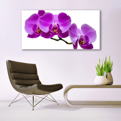 Canvas print Flowers floral purple brown