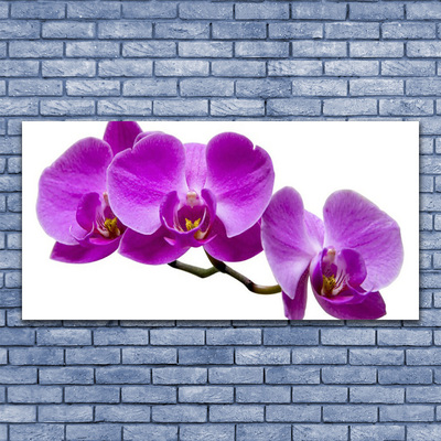 Canvas print Flowers floral purple brown