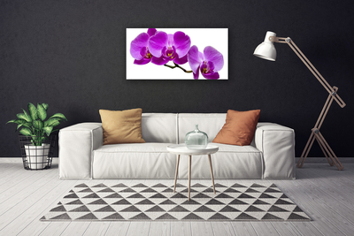 Canvas print Flowers floral purple brown