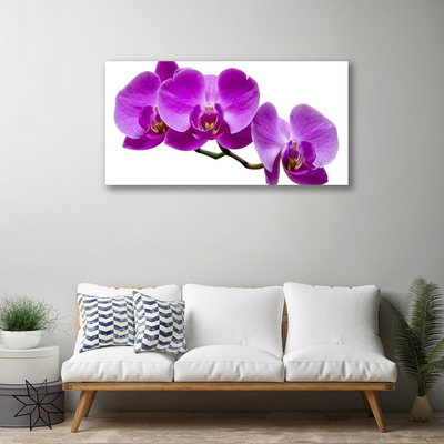 Canvas print Flowers floral purple brown