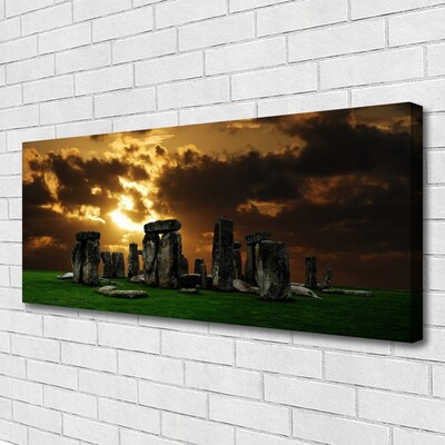 Canvas print Stones landscape grey green