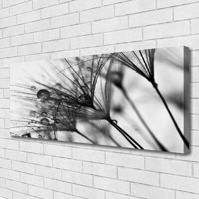 Canvas print Abstract floral grey