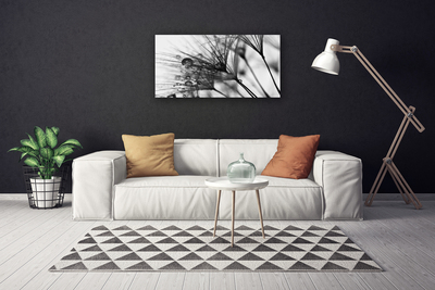 Canvas print Abstract floral grey
