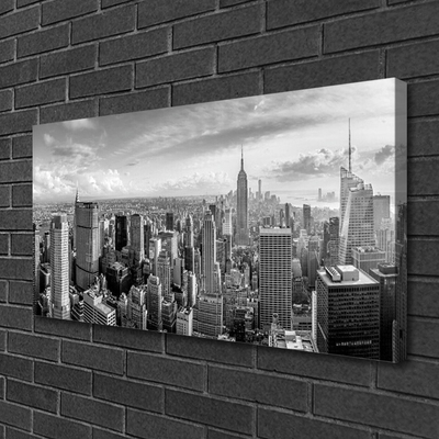 Canvas print City houses grey
