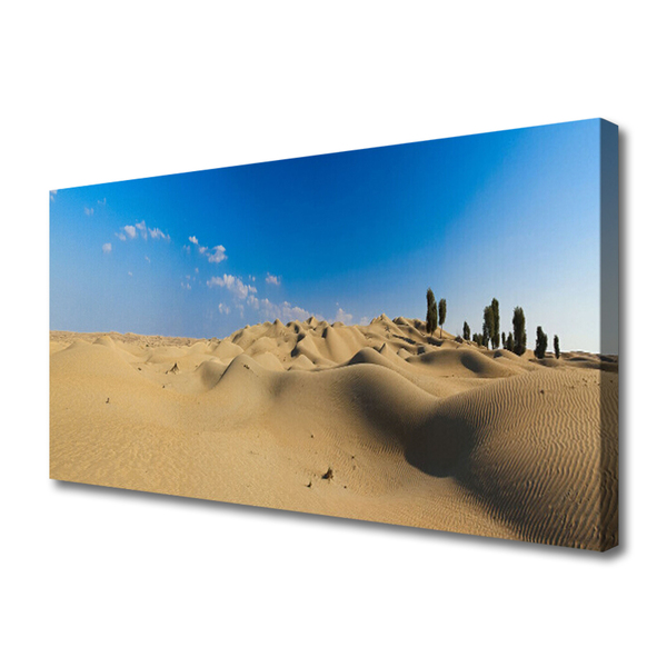 Canvas print Desert landscape yellow blue