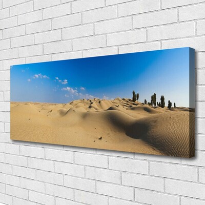 Canvas print Desert landscape yellow blue