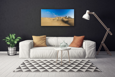 Canvas print Desert landscape yellow blue