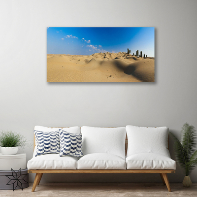 Canvas print Desert landscape yellow blue