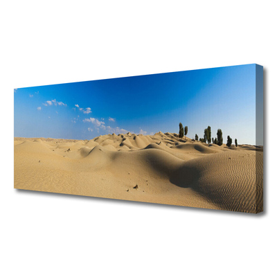 Canvas print Desert landscape yellow blue