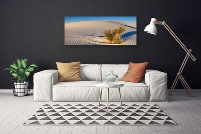 Canvas print Desert landscape brown green