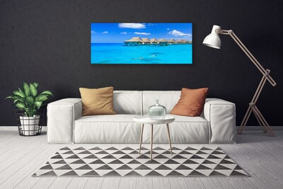 Canvas print Sea architecture blue