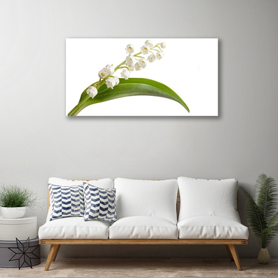 Canvas print Flowers floral white green