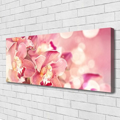 Canvas print Flowers floral beige brown