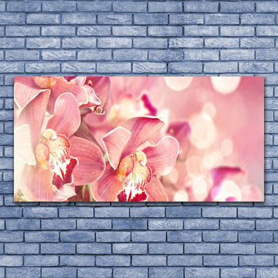 Canvas print Flowers floral beige brown