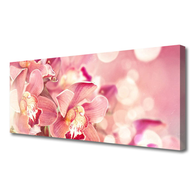 Canvas print Flowers floral beige brown