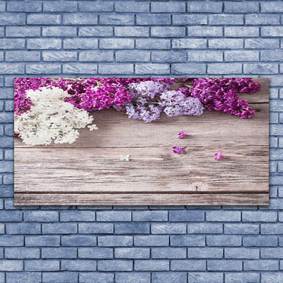 Canvas print Flowers floral white pink brown