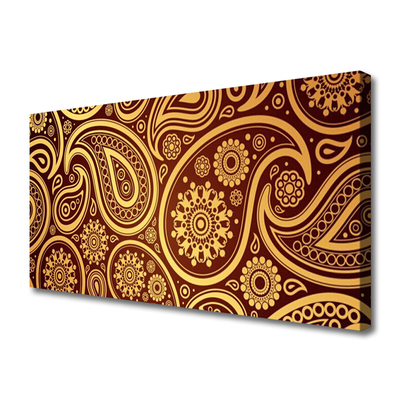 Canvas print Abstract art yellow brown