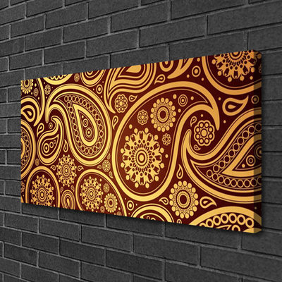 Canvas print Abstract art yellow brown
