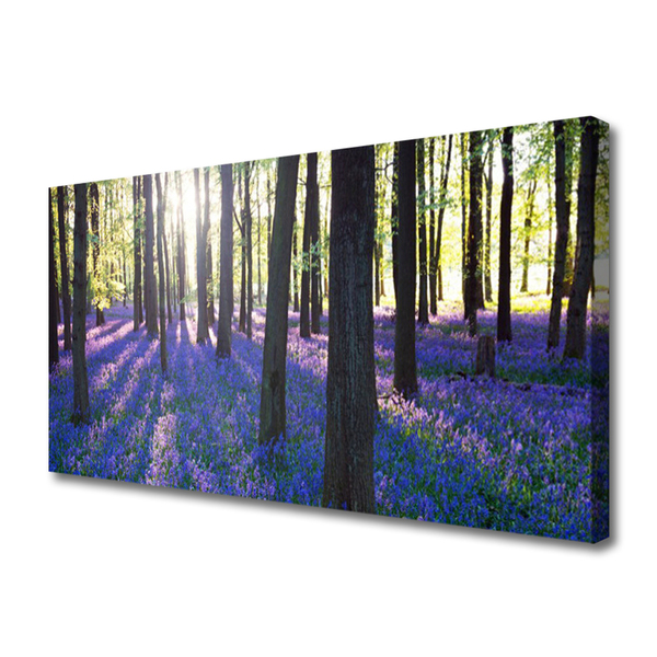 Canvas print Forest nature brown purple