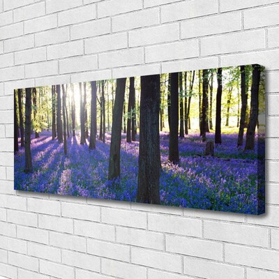 Canvas print Forest nature brown purple