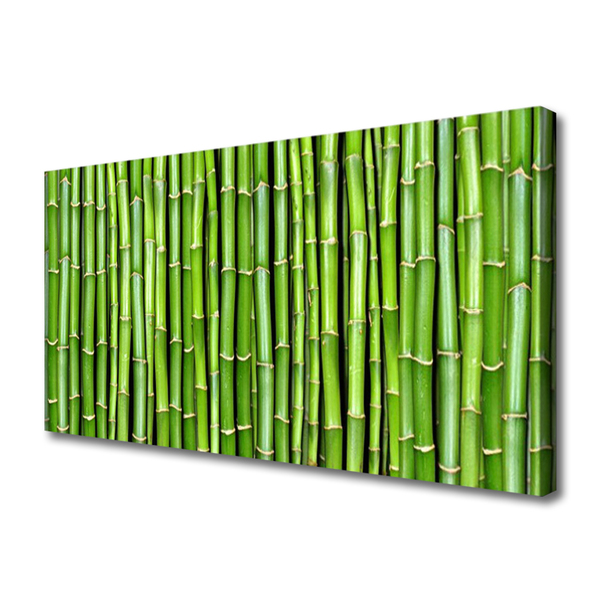 Canvas print Bamboo floral green