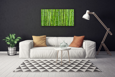 Canvas print Bamboo floral green