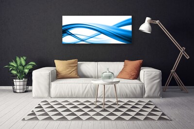 Canvas print Abstract art blue white