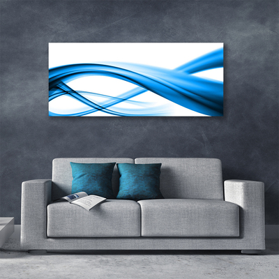 Canvas print Abstract art blue white