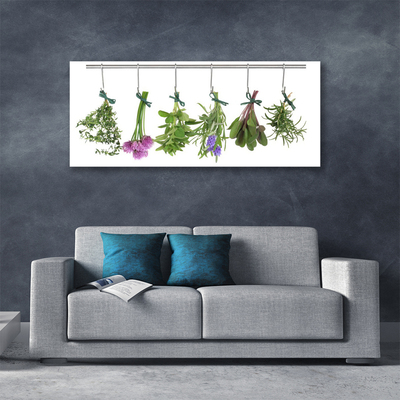 Canvas print Flowers floral green pink