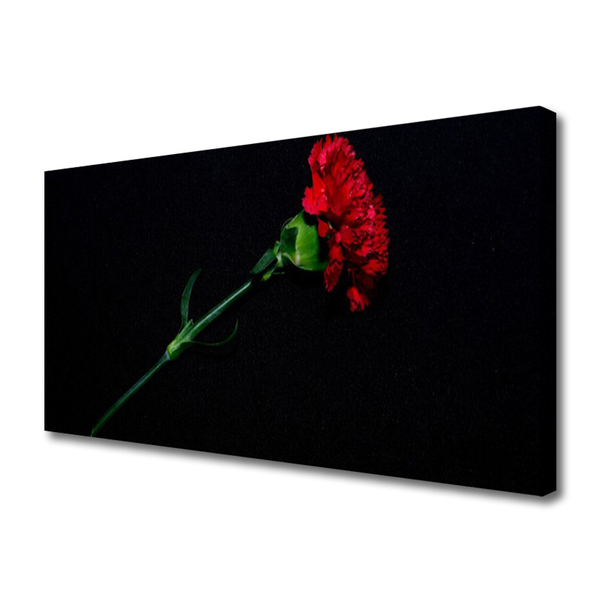 Canvas print Flower floral red green