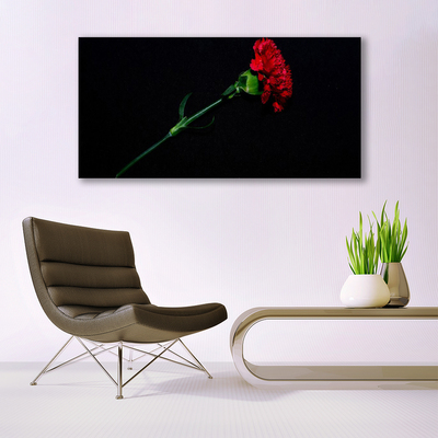 Canvas print Flower floral red green