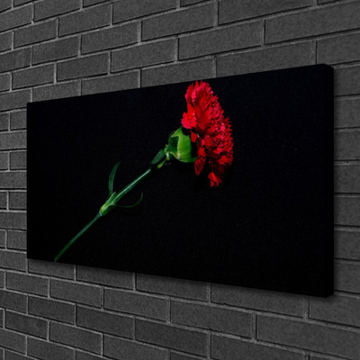 Canvas print Flower floral red green