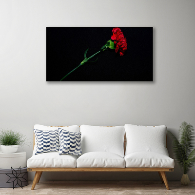 Canvas print Flower floral red green