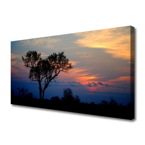 Canvas print Tree nature black