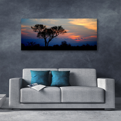 Canvas print Tree nature black