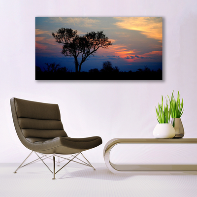 Canvas print Tree nature black