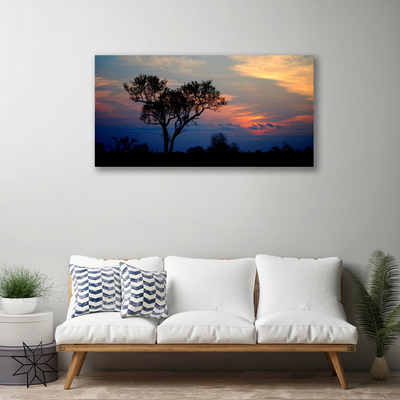 Canvas print Tree nature black