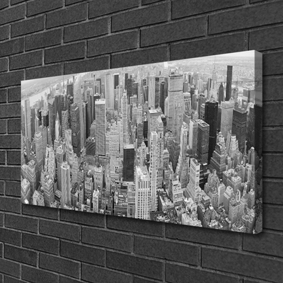 Canvas print City houses grey